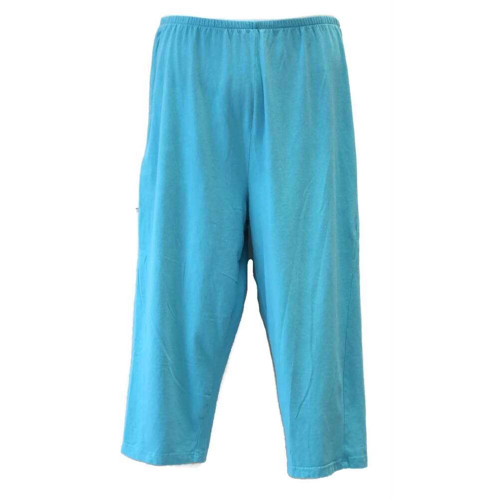 NEW LIZ AND JANE women's cotton capri leggings - plus in aqua